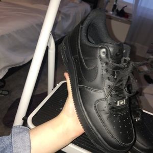 Black Nike Air Force Ones! ( Worn Once)